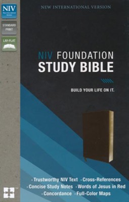 NIV Foundation Study Bible, Soft-Leather-Look, Earth Brown    - 