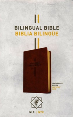 Biblia Bilingue NLT/NTV, Piel Imitada, Cafe  (NLT/NTV Bilingual Bible, LeatherLike, Brown)  - 
