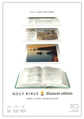 NLT Filament Bible--soft leather-look, teal  - 