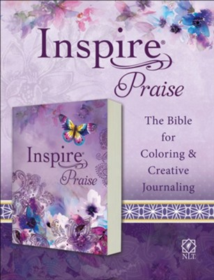 NLT Inspire Praise Bible: The Bible for Coloring & Creative Journaling--softcover, purple  - 