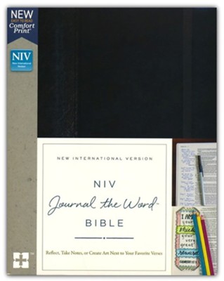 NIV Comfort Print Journal the Word Bible, Hardcover, Black  - 