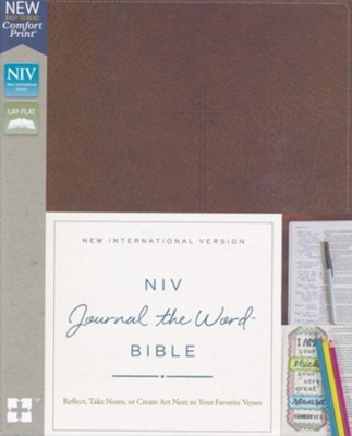NIV Comfort Print Journal the Word Bible, Imitation Leather, Brown  - 