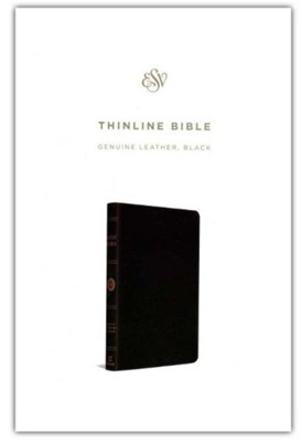 ESV Thinline Bible, Genuine Leather, Black   - 