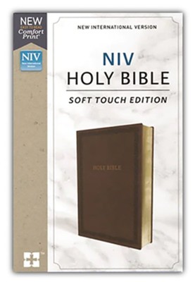 NIV Comfort Print Holy Bible, Soft Touch Edition, Imitation Leather, Brown  - 