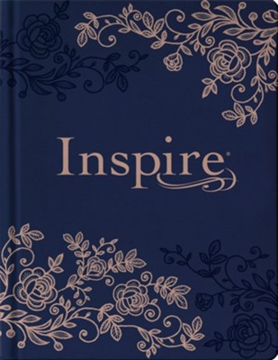 NLT Inspire Bible: The Bible for Coloring & Creative Journaling--hardcover, navy  - 