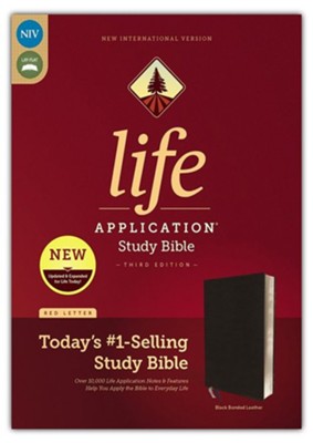NIV Life Application Study Bible, Third Edition--bonded leather, black  - 