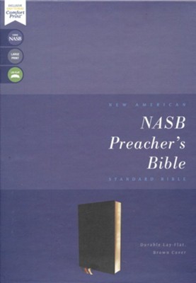 NASB Comfort Print Preacher's Bible--premium goatskin, black (Premier Collection)  - 