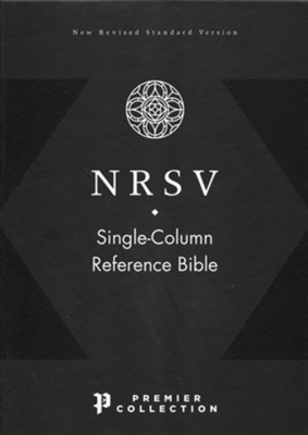 NRSV Single-Column Reference Bible, Comfort Print--premium goatskin leather, black, Premier Collection  - 