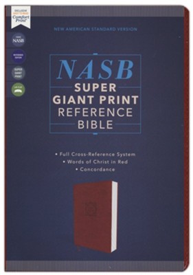 NASB Super Giant Print Reference Bible 1995 Text, Comfort Print, Leathersoft, Brown  - 