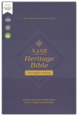 NASB Heritage Bible Passaggio Setting Comfort Print--soft leather-look, brown  - 