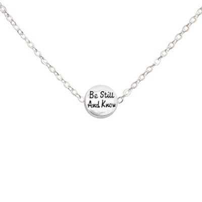 Be Still And Know Necklace, Silver  - 