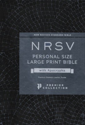 NRSV Personal-Size Large-Print Bible with Apocrypha, Premier Collection, Comfort Print--premium goatskin leather, purple  - 