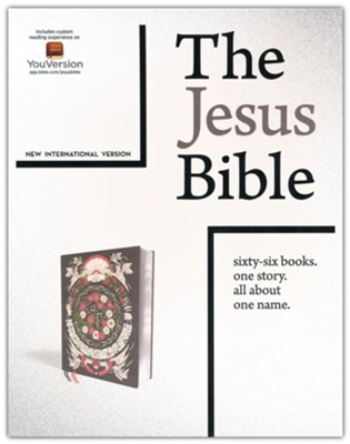 NIV The Jesus Bible Artist Edition, Comfort Print--soft leather-look, gray floral  -     Edited By: Passion
