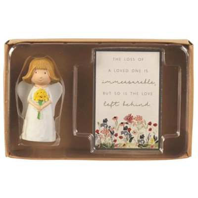 Angel Figurine with Loss of a Loved One Card  - 