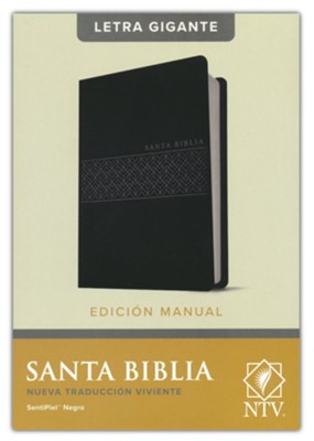Santa Biblia NTV, Edici&#243n manual, letra gigante (Letra Roja, SentiPiel, Negro), LeatherLike, Black  - 