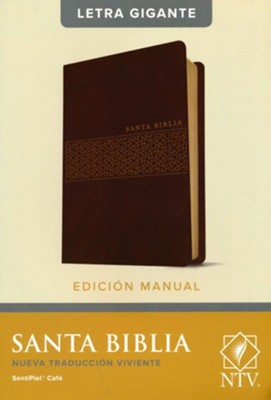 Santa Biblia NTV, Edici&#243n manual, letra gigante (Letra Roja, SentiPiel, Caf&#233), LeatherLike, Brown  - 