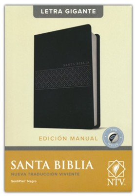 Santa Biblia NTV, Edici&#243n manual, letra gigante (Letra Roja, SentiPiel, Negro, &#205ndice), LeatherLike, Black, With thumb index  - 