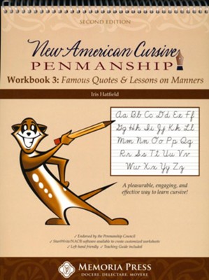 New American Cursive 3: Famous Quotes & Lessons on  Manners (2nd Edition)  - 