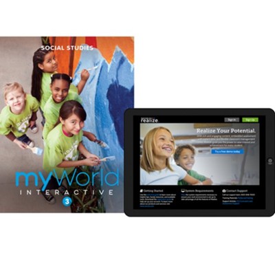myWorld Interactive: Elementary Social Studies Grade 3 Homeschool Bundle (2019 Copyright)  - 