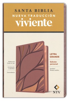 Santa Biblia NTV, Edici&#243n personal, letra grande, Soft imitation leather, Rose Metallic  - 