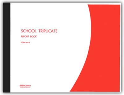 School Triplicate Report Book, Form 181-S - Sunday School Record Book - Slightly Imperfect  - 