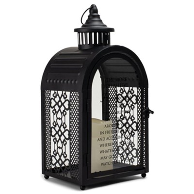 The More You Believe in Heavenly Wings Lantern, Large, Black  - 