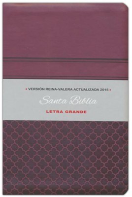 Biblia RVA 2015 Letra Grande, Imitacion Piel, Guinda (Large Print, Imitation Leather, Cherry)  - 