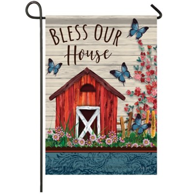 Bless Our House (Serene Barn) Garden Flag, Small  -     By: Gail Green
