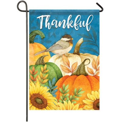 Thankful, Pumpkins, Flag, Small  -     By: Joy Hall
