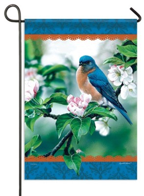 Apple Blossom, Bluebird, Flag, Small  -     By: Russell Cobane
