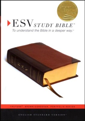 ESV Study Bible, TruTone, Brown/Cordovan Portfolio Design  - 