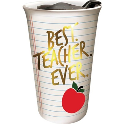 Best Teacher Ever Ceramic Travel Mug  - 