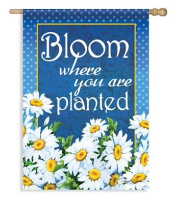 Bloom Where You Are Planted, Large Flag  -     By: Janet Stever
