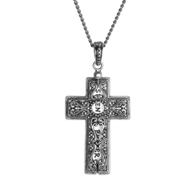 Amazing Grace Cross Locket Necklace  - 