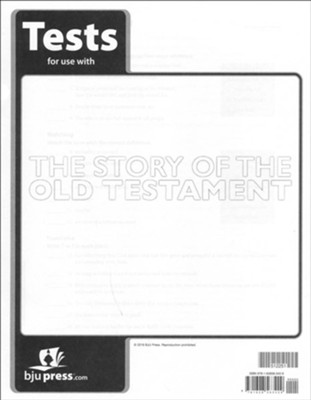 BJU Press Bible 7 The Story of the Old Testament Assessments  - 