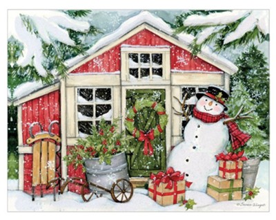 Snowman's Farmhouse, Boxed Christmas Cards