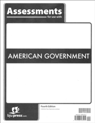 BJU Press American Government Assessments (4th Edition)  - 