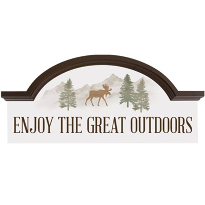 Enjoy The Great Outdoors Sign With Moose  - 