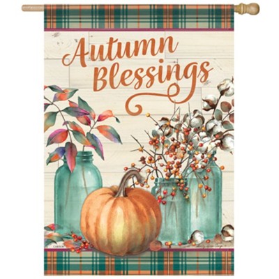 Autumn Blessings, Large Flag  -     By: Sandy Clough
