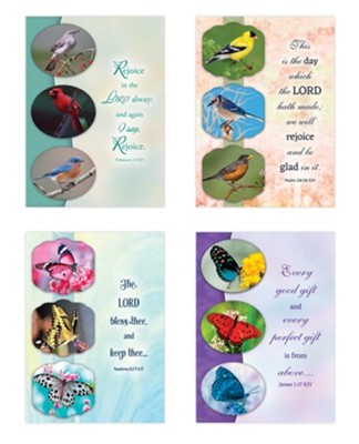Birthday Birds and Butterflies, Box of 12 cards  - 