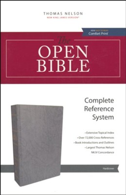 NKJV Comfort Print Open Bible, Hardcover  - 