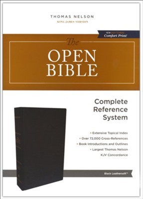 The KJV Open Bible, Comfort Print--soft leather-look, black  - 