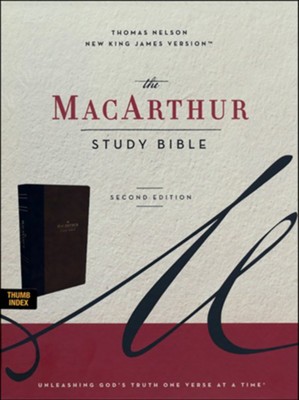 NKJV MacArthur Study Bible, Comfort Print--soft leather-look, mahogany (indexed)  -     Edited By: John F. MacArthur
