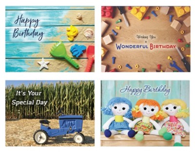Birthday Playtime, Box of 12 Cards (KJV)  - 