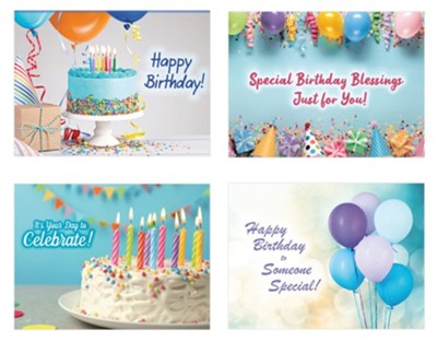 Birthday Celebrating You, Box of 12 Cards (KJV)  - 