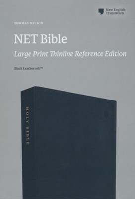 NET Bible, Thinline Reference, Large Print, Comfort Print, Leathersoft, Black  - 
