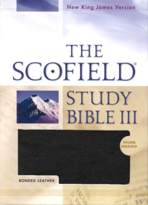 NKJV Scofield Study Bible III, Bonded leather, black, indexed   - 