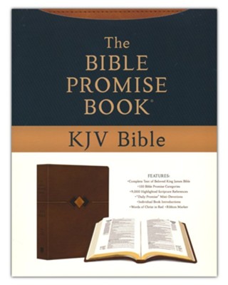 The Bible Promise Book KJV Bible [Hickory Diamond], Leather, imitation  -     By: Compiled by Barbour Staff
