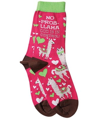 No Prob-Llama, God is in Control Socks  - 