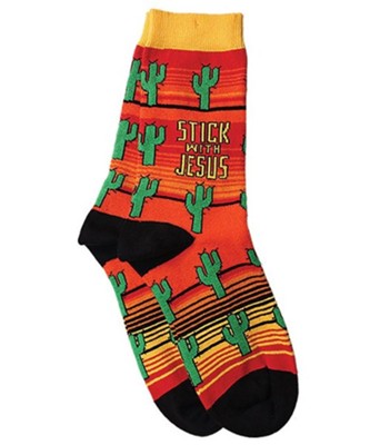 Stick With Jesus, Cactus, Socks  - 